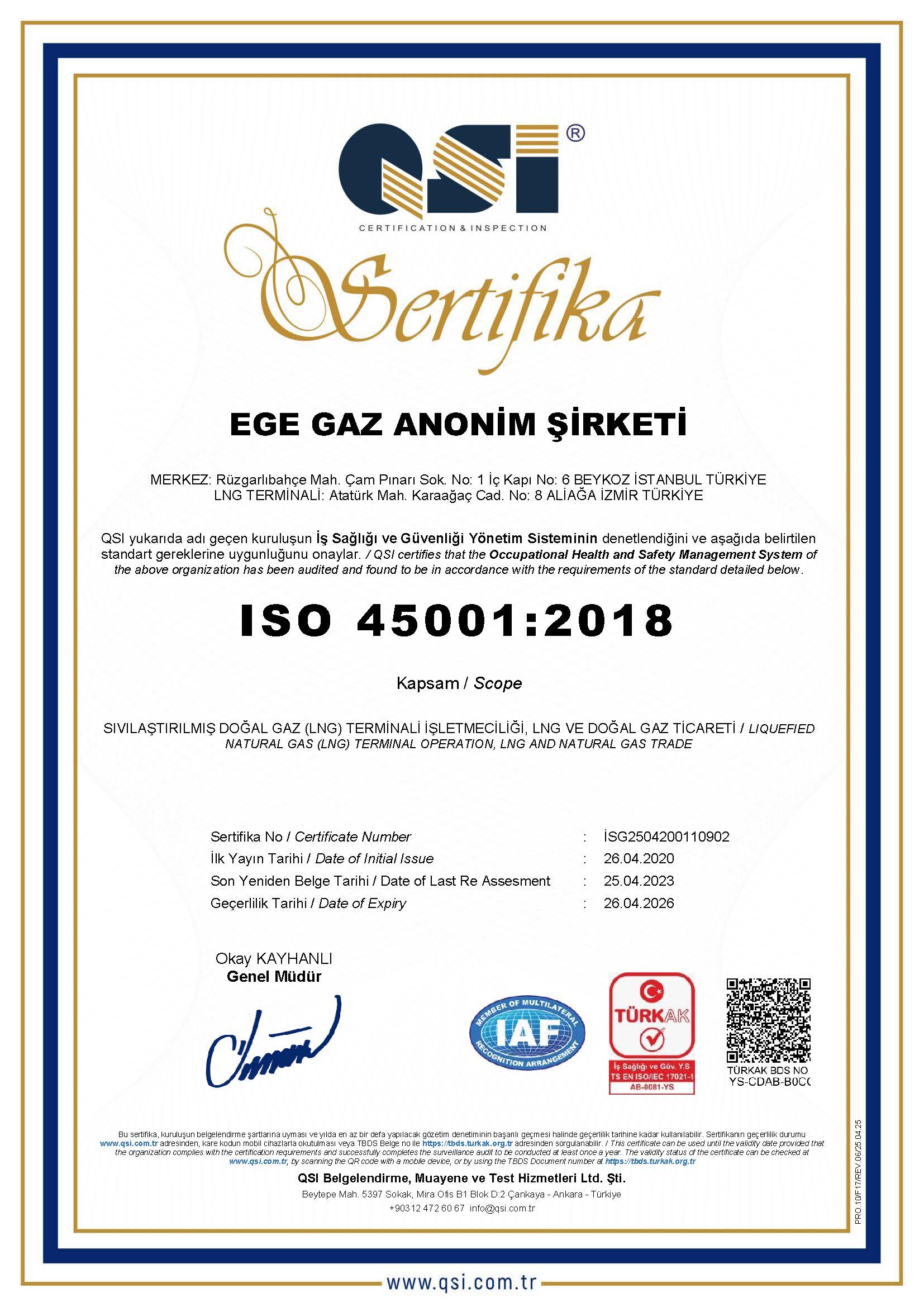 İş Sağlığı ve Güvenliği Yönetim Sistemi